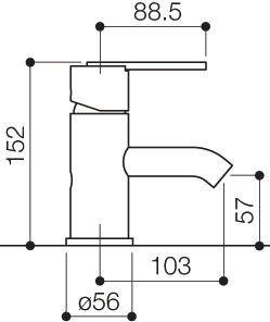 Mono Basin Mixer Tap With Pop Up Waste (Chrome). additional image