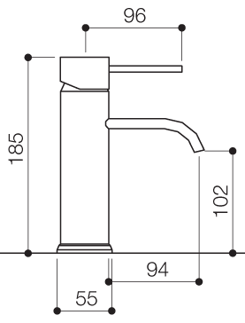 Mono Basin Mixer Tap With Pop-Up Waste (Chrome). additional image