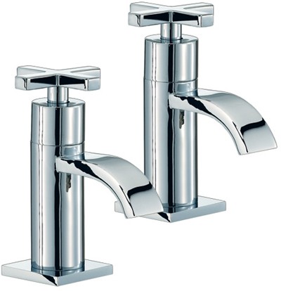 Bath Taps (Pair, Chrome). additional image