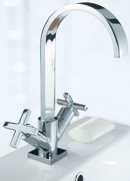 Mono Basin Mixer Tap With Pop-Up Waste (Chrome). additional image