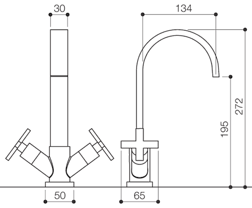 Mono Basin Mixer Tap With Pop-Up Waste (Chrome). additional image