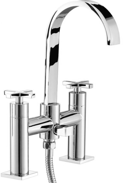 Bath Shower Mixer Tap With Shower Kit (High Spout). additional image