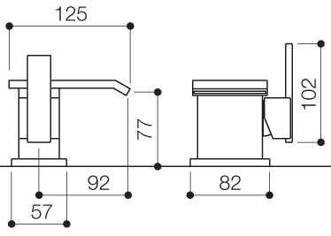 Waterfall  Basin Tap With Click-Clack Waste (Chrome). additional image