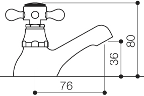 Basin Taps (Pair, Chrome). additional image