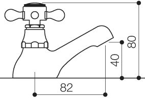 Bath Taps (Pair, Chrome). additional image