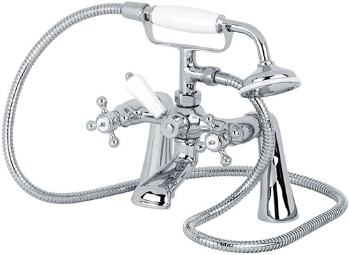 Bath Shower Mixer Tap With Shower Kit (Chrome). additional image