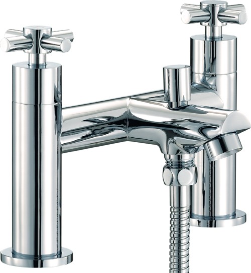 Bath Shower Mixer Tap With Shower Kit (Chrome). additional image