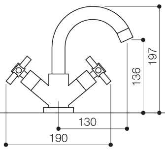 Mono Basin Mixer Tap With Pop-Up Waste (Chrome). additional image