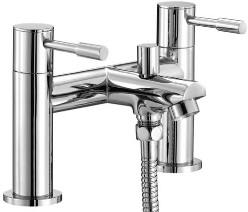 Bath Shower Mixer Tap With Shower Kit (Chrome). additional image