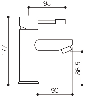 Mono Basin Mixer Tap With Pop Up Waste (Chrome). additional image