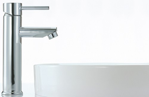 Basin Mixer Tap, Freestanding, 232mm High (Chrome). additional image