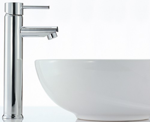 Basin Mixer Tap, Freestanding, 292mm High (Chrome). additional image