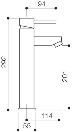 Basin Mixer Tap, Freestanding, 292mm High (Chrome). additional image