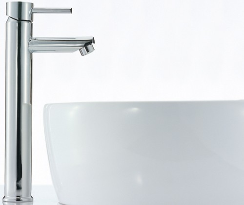Basin Mixer Tap, Freestanding, 353mm High (Chrome). additional image