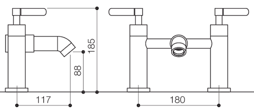 Bath Filler Tap (Chrome). additional image