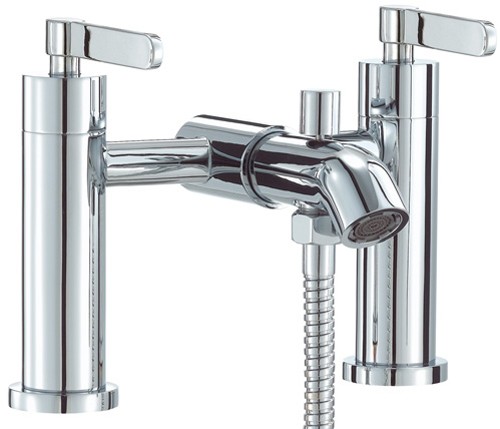 Bath Shower Mixer Tap With Shower Kit (Chrome). additional image