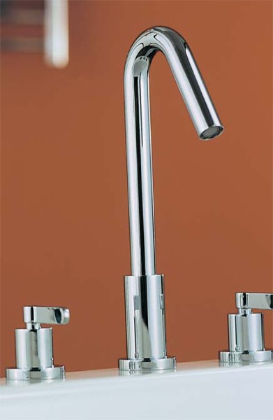 3 Tap Hole Basin Mixer Tap With Pop-Up Waste (Chrome). additional image