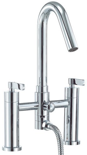Bath Shower Mixer Tap With Shower Kit (High Spout). additional image