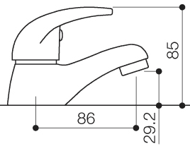 Basin Taps (Pair, Chrome). additional image