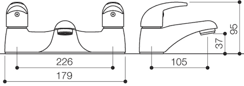 Bath Filler Tap (Chrome). additional image