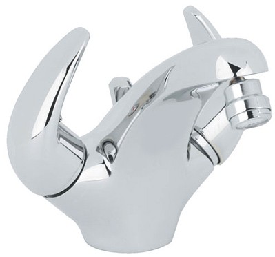 Mono Bidet Mixer Tap With Pop Up Waste (Chrome). additional image