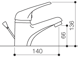 Mono Basin Mixer Tap With Pop Up Waste (Chrome). additional image