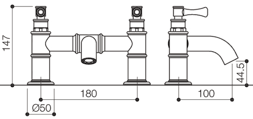 Bath Filler Tap (Chrome). additional image