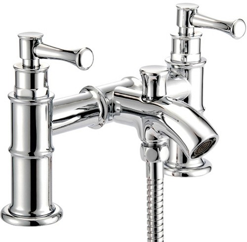 Bath Shower Mixer Tap With Shower Kit (Chrome). additional image