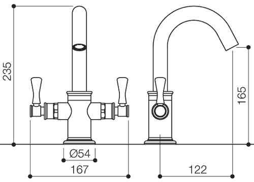 Mono Basin Mixer Tap With Pop-Up Waste (Chrome). additional image