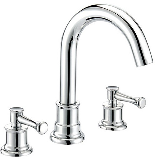 3 Tap Hole Bath Filler Tap (Chrome). additional image