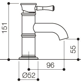 Cloakroom Mono Basin Mixer Tap (Chrome). additional image