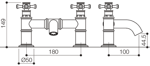 Bath Filler Tap (Chrome). additional image