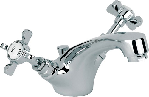 Mono Basin Mixer Tap With Pop Up Waste (Chrome). additional image