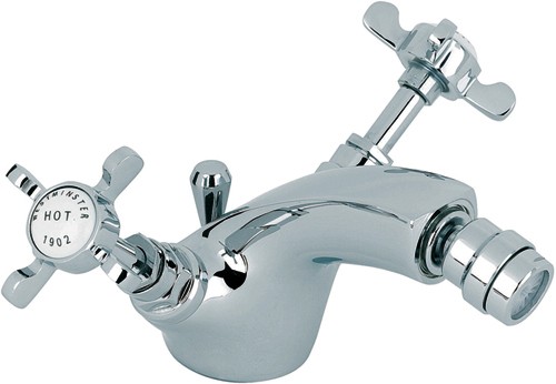 Mono Bidet Mixer Tap With Pop Up Waste (Chrome). additional image
