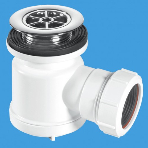 1 1/2" x 19mm Water Seal Shower Trap, 70mm Flange. additional image