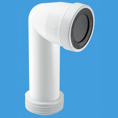 WC 4"/110mm 90 Degree Toilet Pan Adjustable Connector. additional image