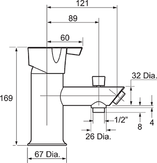 1 Tap Hole Bath Shower Mixer Tap (Chrome). additional image