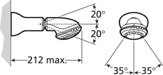 Concealed Thermostatic Shower Valve & Fixed Head in Chrome. additional image