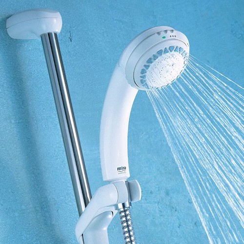 Mira RF1 Adjustable Spray Handset in White. additional image