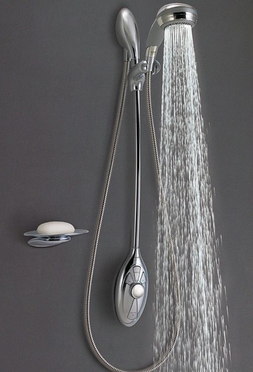 Thermostatic Exposed Digital Shower Kit with Slide Rail. additional image