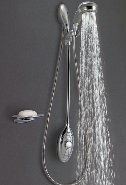 Thermostatic Exposed Digital Shower Kit with Slide Rail & Pump. additional image