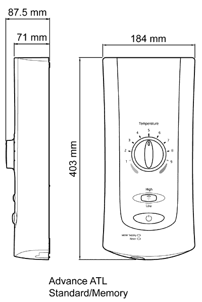 Mira Advance ATL Memory 9.0kW, white & chrome. additional image