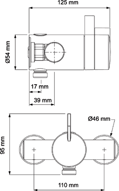 Exposed Thermostatic Shower Valve (Chrome). additional image