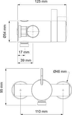 Exposed Thermostatic Shower Valve With Shower Kit (Chrome). additional image