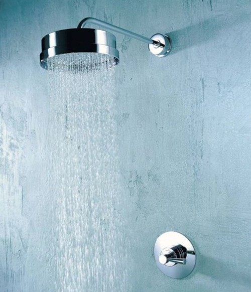 Thermostatic Concealed Shower Valve, Rigid Riser & 8" Head. additional image