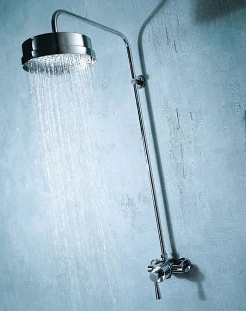 Thermostatic Exposed Shower Valve, Rigid Riser & 8" Head. additional image