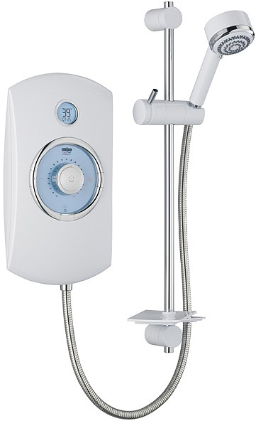 9.0kW Thermostatic Electric Shower With LCD (White). additional image