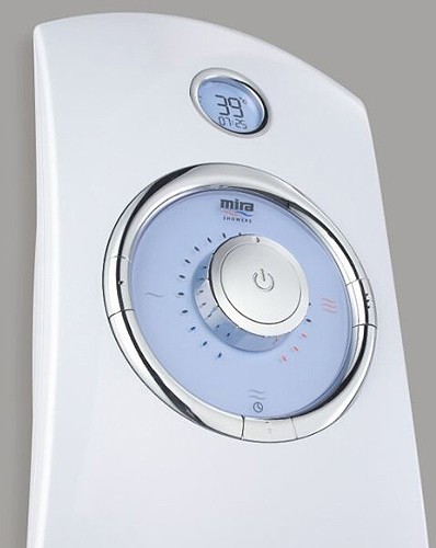 9.0kW Thermostatic Electric Shower With LCD (White). additional image