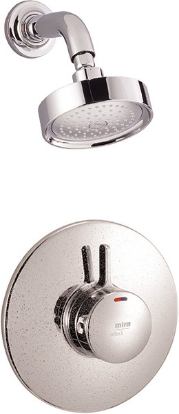 Concealed Thermostatic Shower Valve & Shower Head (Chrome). additional image