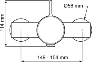 Exposed Thermostatic Shower Valve (Chrome). additional image